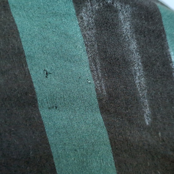Loft Green and Black Stripe Jersey Knit Dress Tall - Picture 5 of 6
